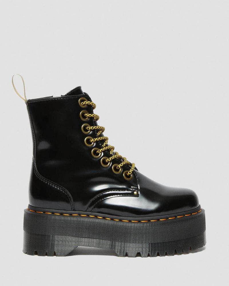 Botas Plataforma Dr Martens Vegan Jadon Max Mujer Negros | MX 51FDN